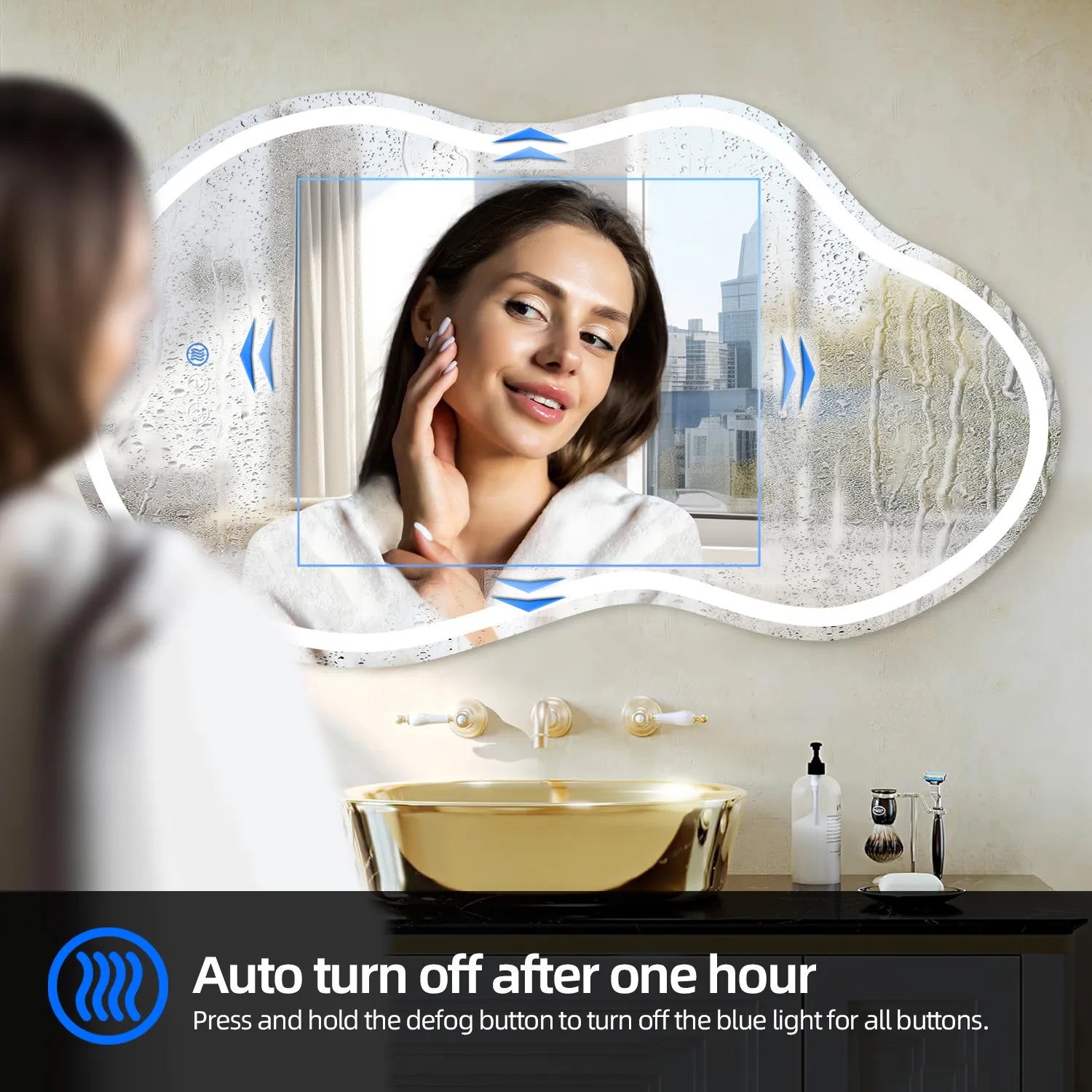 Irregular Front Light + Backlit Led Mirror