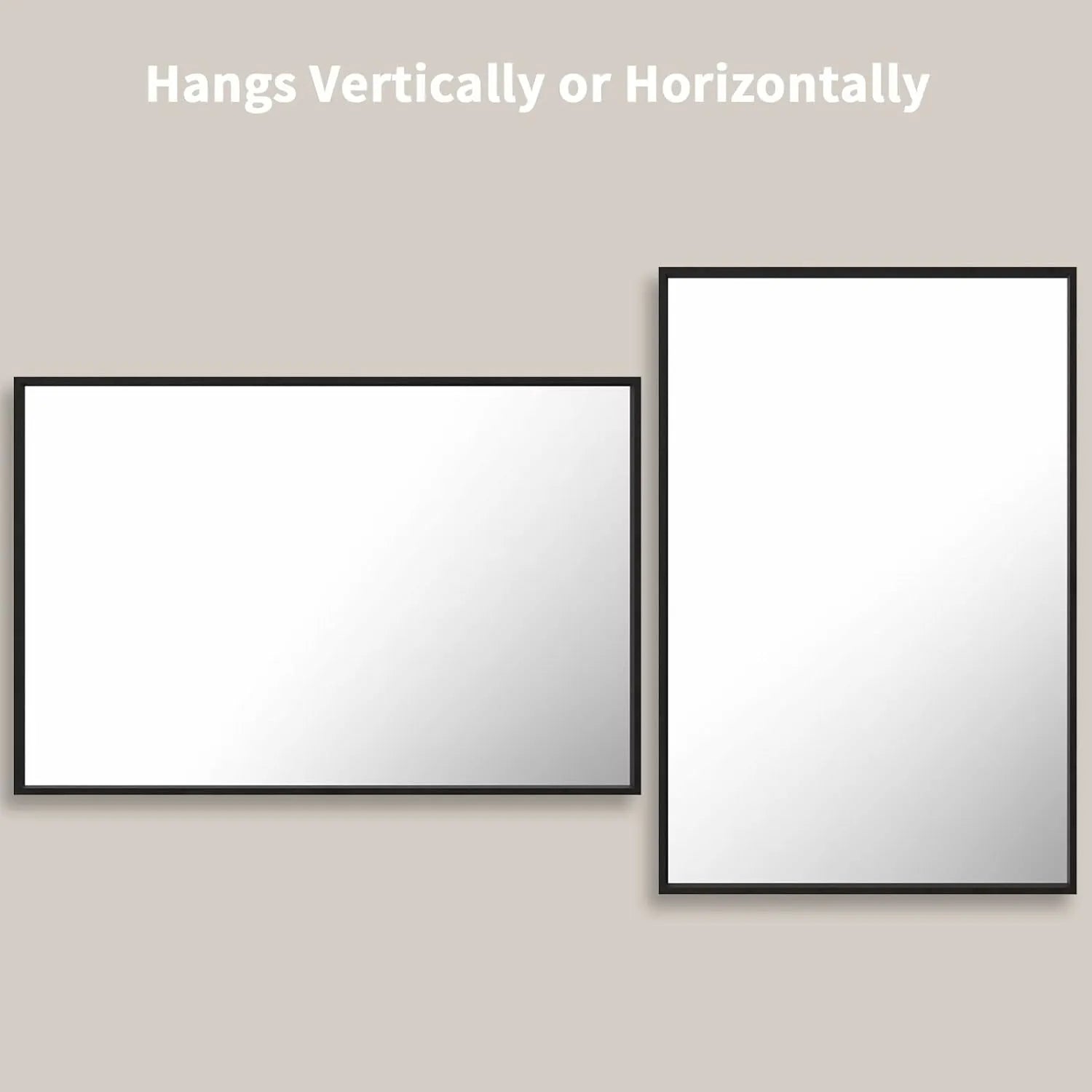 Black Rectangle Mirror