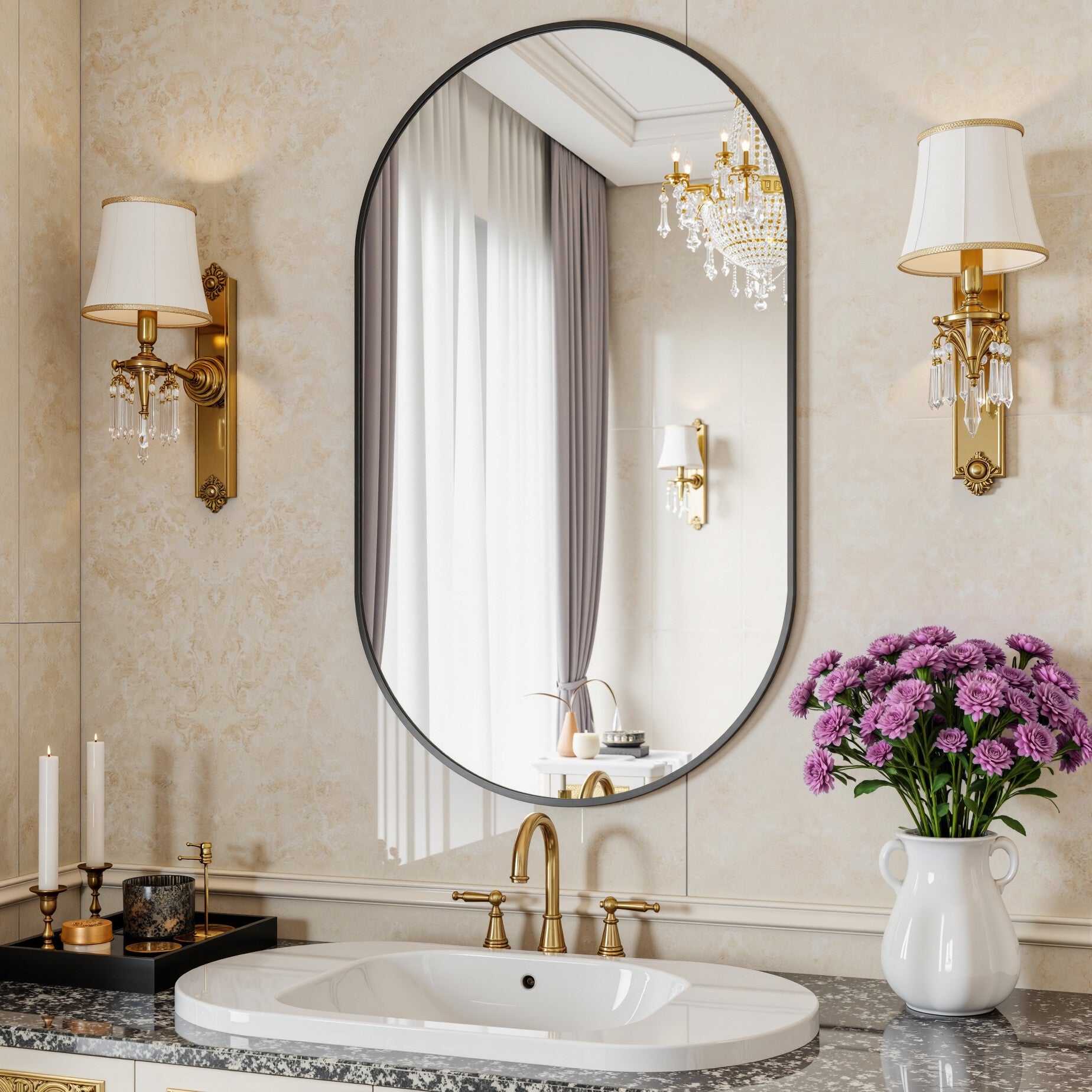 Oval Shaped Mirror