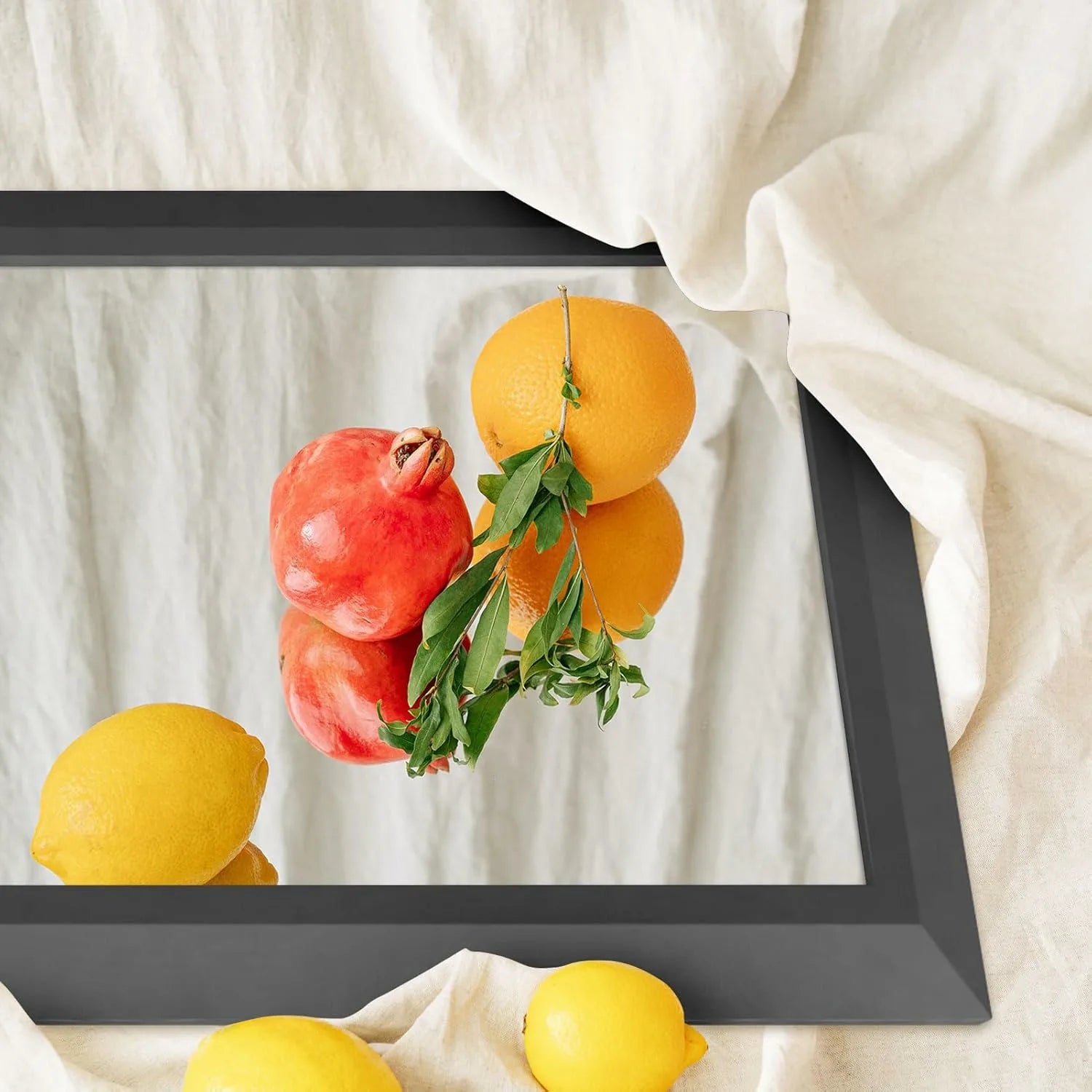 Thick Metal Black Framed Mirror