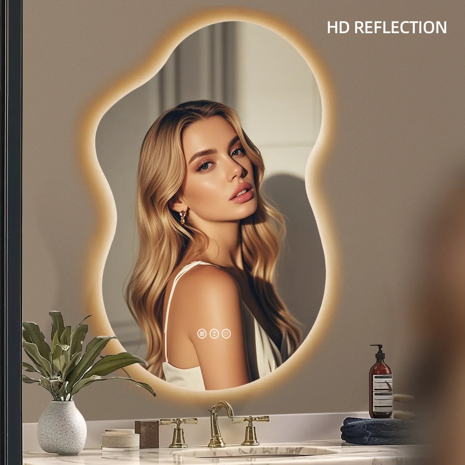 Irregular Backlit Led Mirror