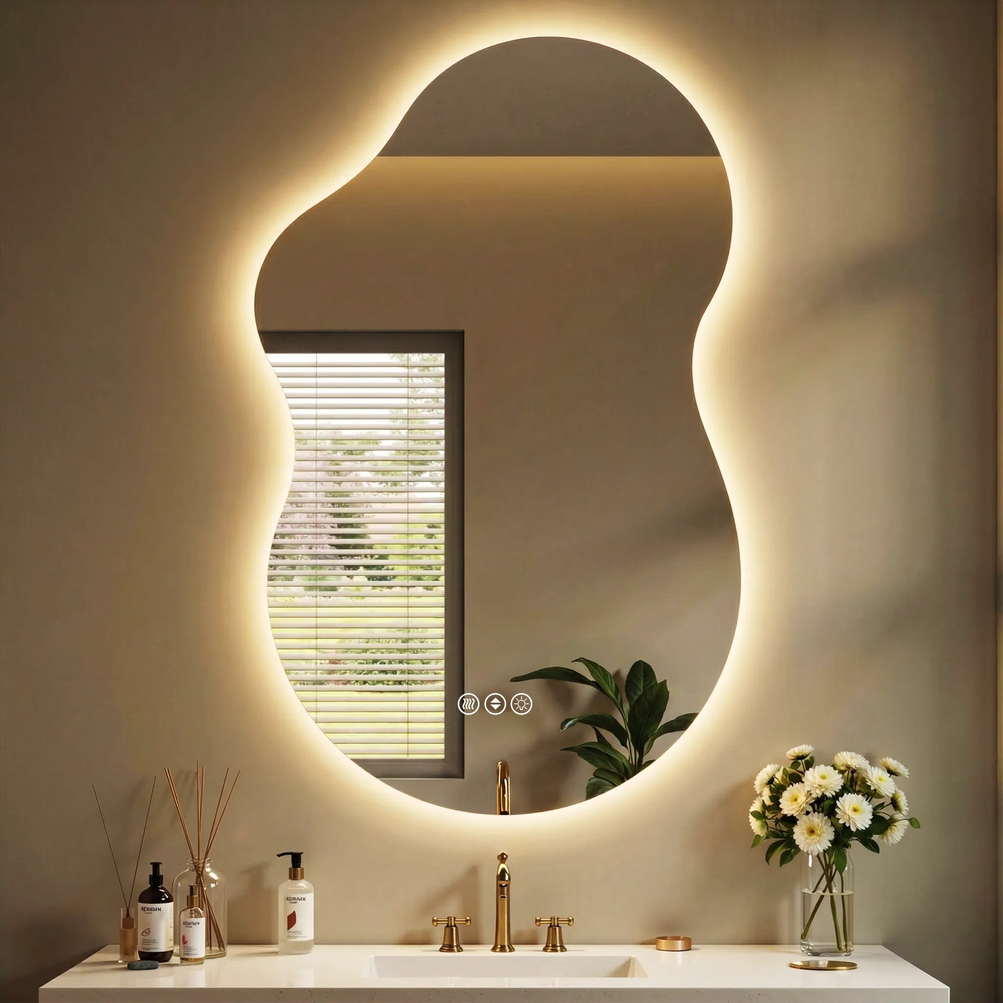 Irregular Backlit Led Mirror