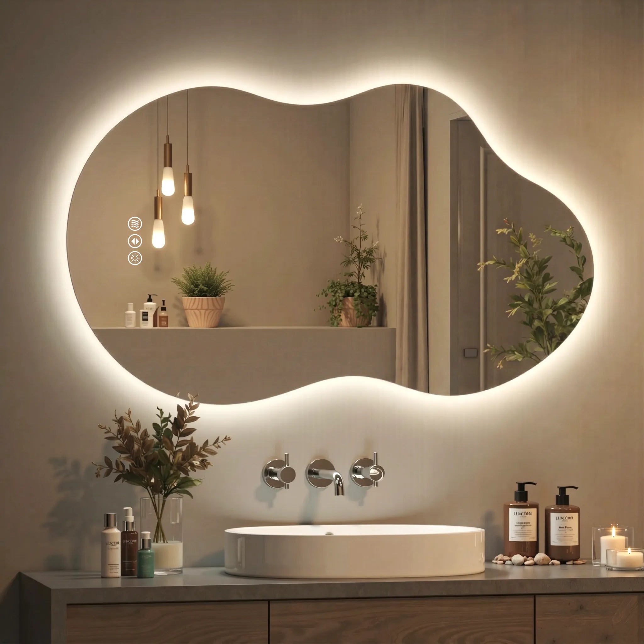 Irregular Backlit Led Mirror