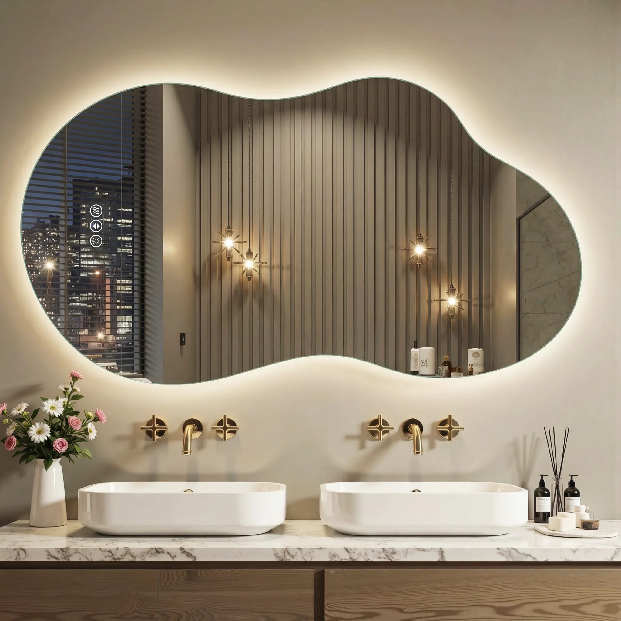 Irregular Backlit Led Mirror