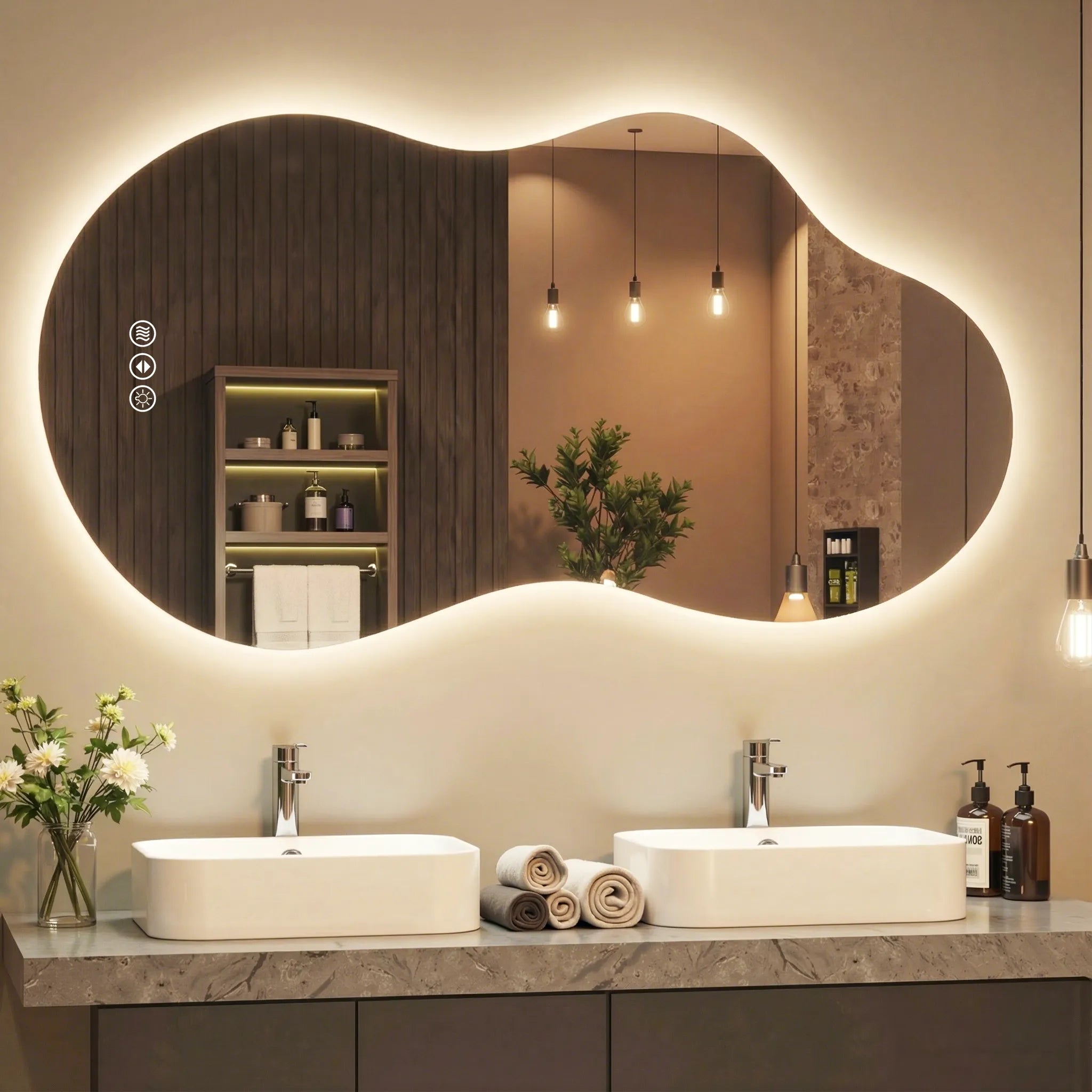 Irregular Backlit Led Mirror