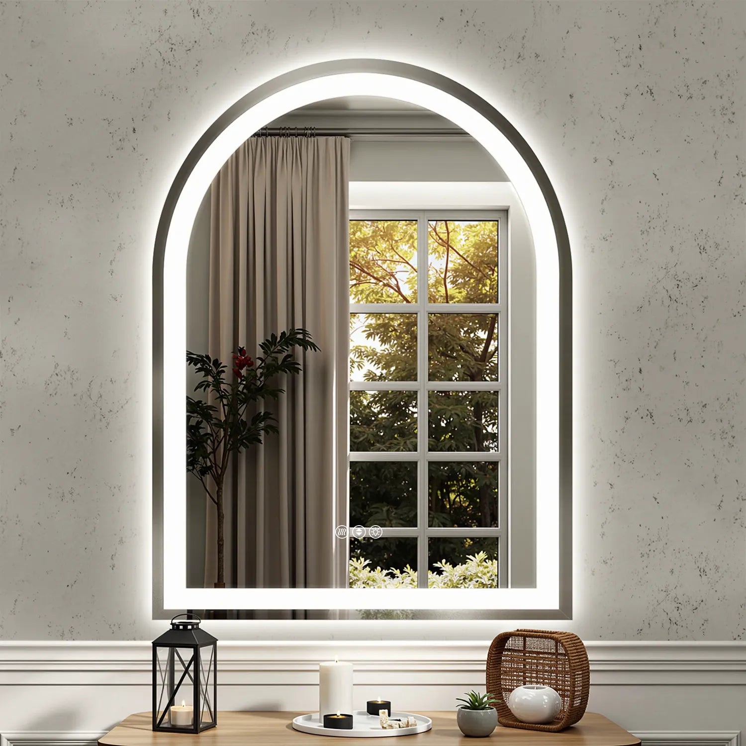 Arch Shaped LED mirror