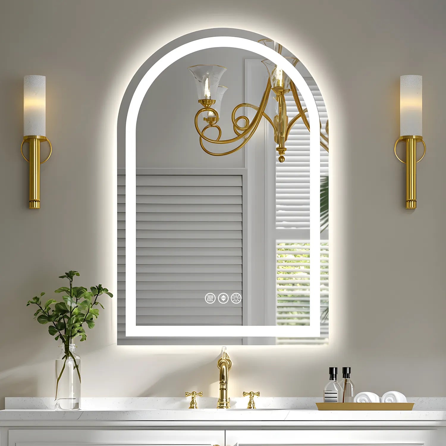 Arch Shaped LED mirror