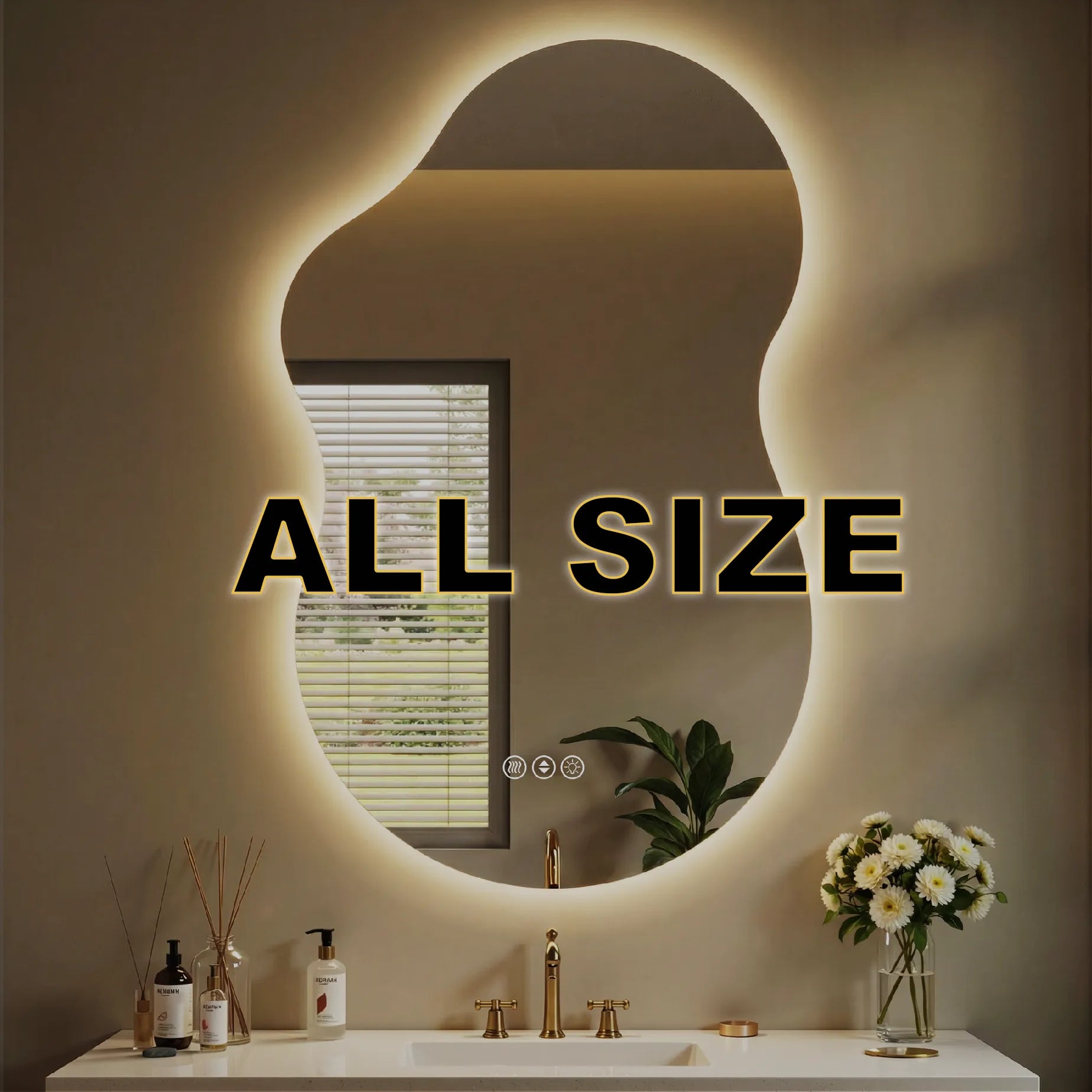 Irregular Backlit Led Mirror