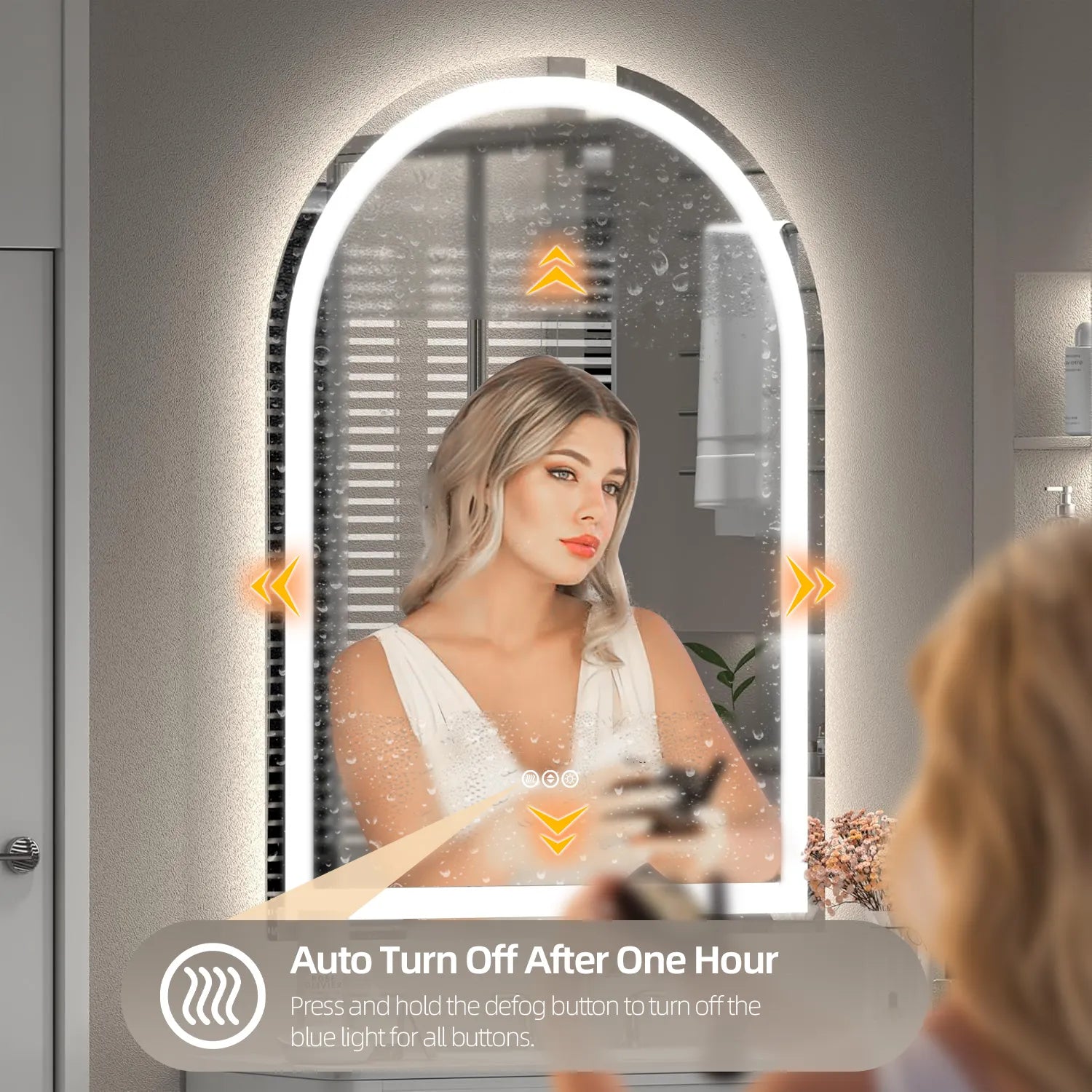 Arch Shaped LED mirror