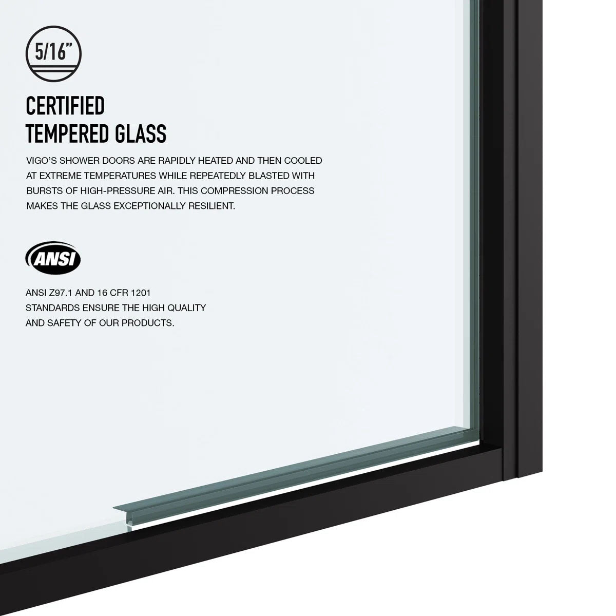 30" W x 76" H Framed Pivot Shower Door with 5/16" Clear Glass
