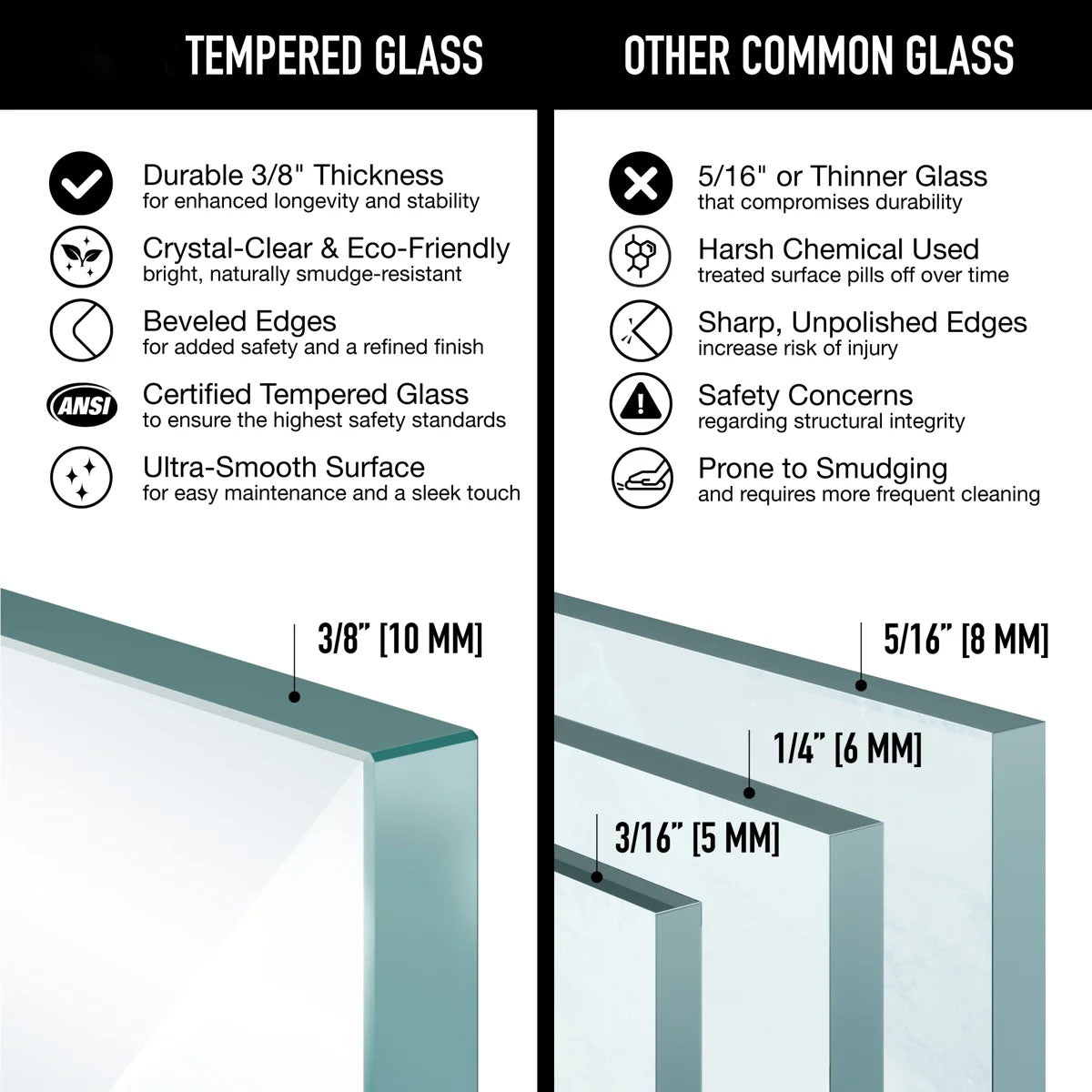 3/8" Clear Glass 56-60" W x 74" H Sliding Frameless Chrome Shower Door