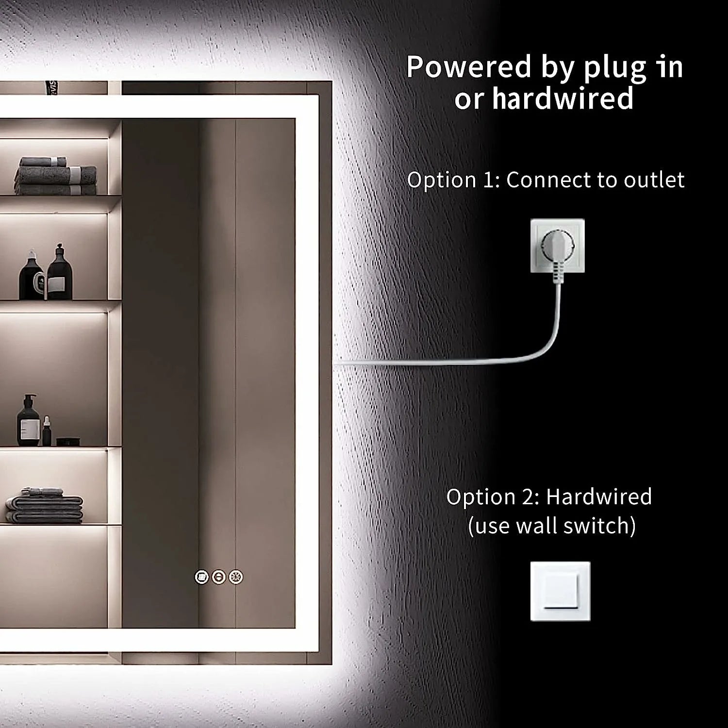 Backlit + Front Lit LED Bathroom Mirror
