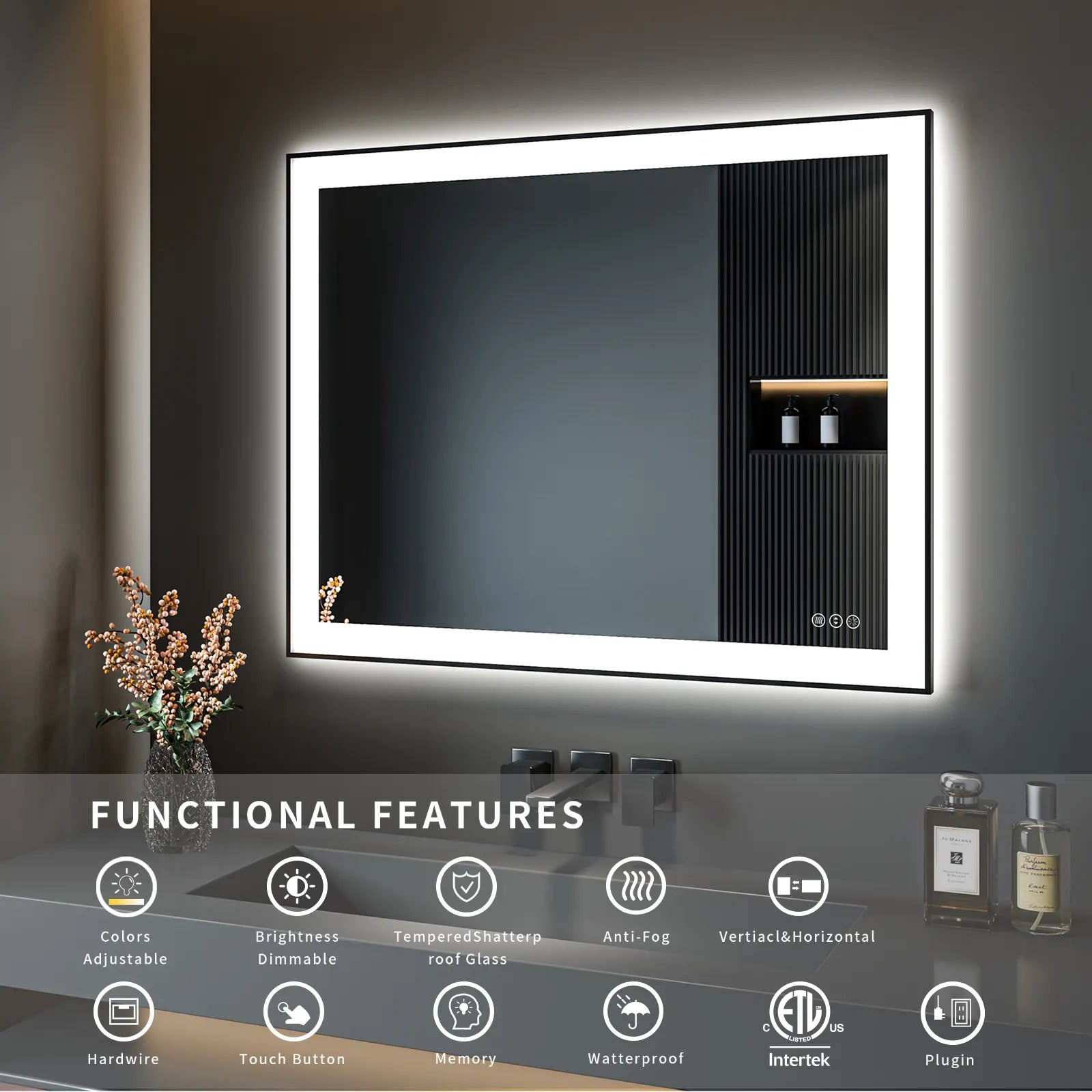 Upgrade Your Bathroom with Stylish LOAAO LED Bathroom Mirrors