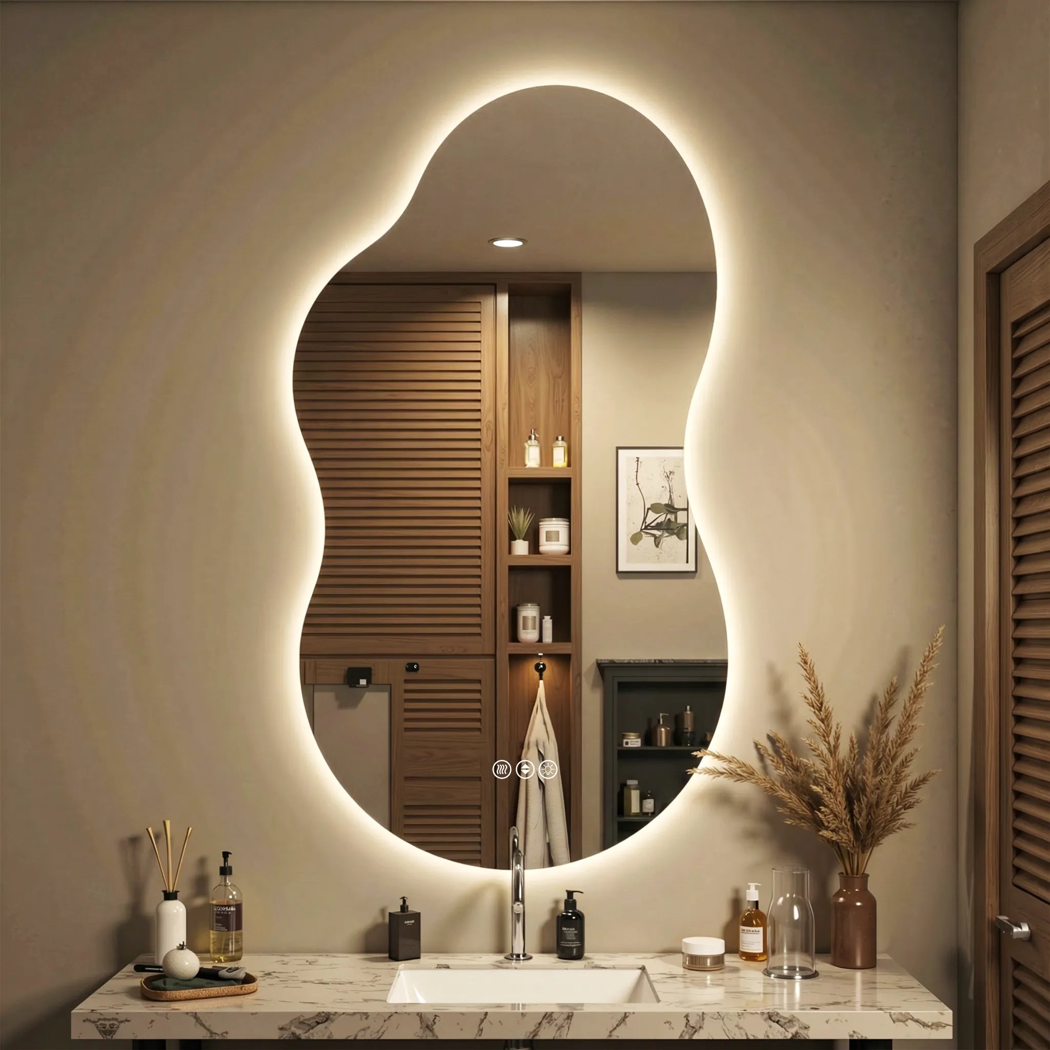 Irregular Backlit Led Mirror