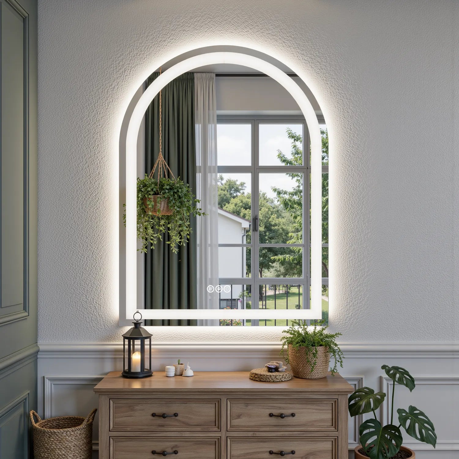 Arch Shaped LED mirror