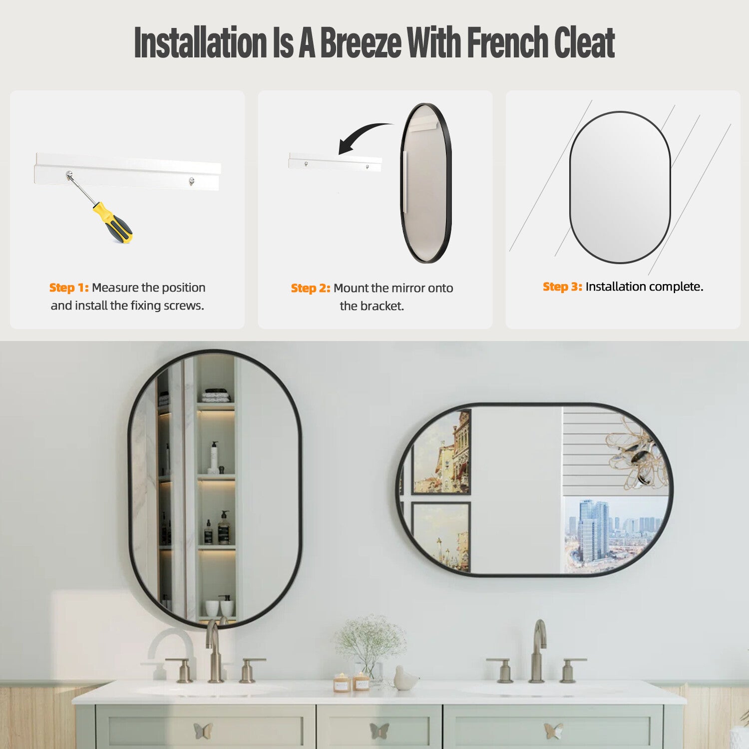 Oval Shaped Mirror